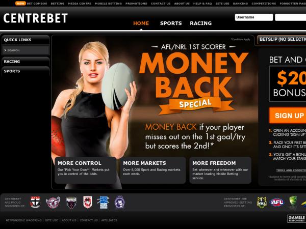 Официальный сайт БК CentreBet!