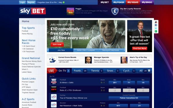 Официальный сайт БК SkyBet!